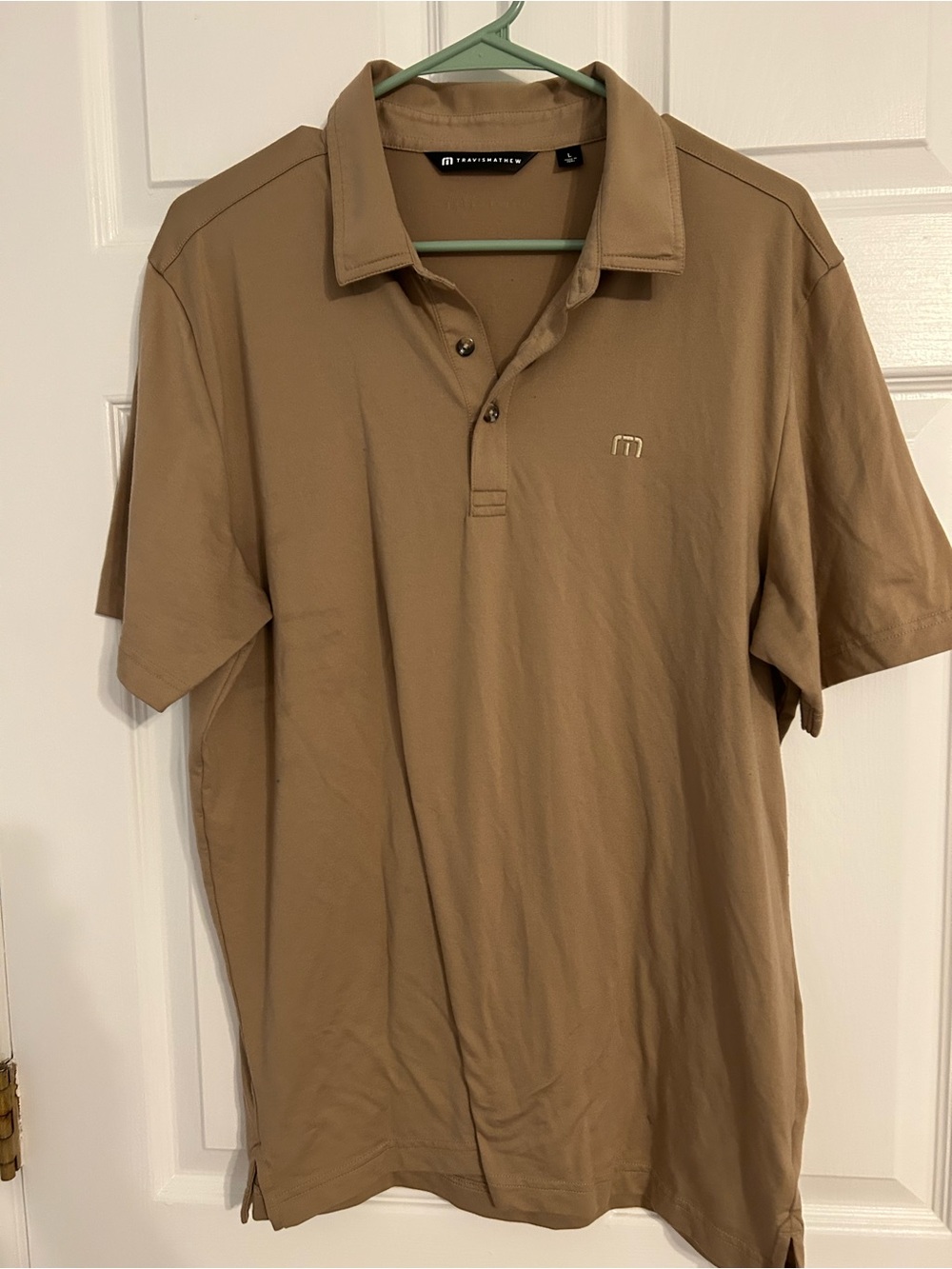 Travis Mathew Men's Polo in Light Brown/Tan